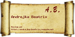 Andrejka Beatrix névjegykártya
